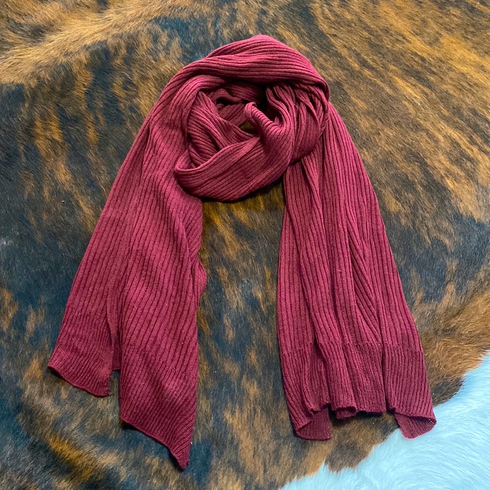 Long Burgundy Scarf